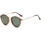 Toz Vintage Leopar-Yeşil Yuvarlak Lentes De Sol Vintage&retro Güneş Gözlüğü - Leopar - Siyah - Şeffaf