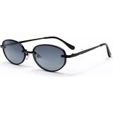 Toz Vintage Luvron Siyah Cam Siyah Retro Oval Ince Sap Unisex UV400 Vintage Retro Güneş Gözlüğü