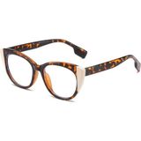 Toz Vintage Metora Leopar Desen Bej Kemik Çerçeve Kedi Gözü Vintage Retro Gözlük