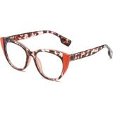 Toz Vintage Metora Leopar Desen Kırmızı Kemik Çerçeve Kedi Gözü Vintage Retro Gözlük - Şeffaf - Mavi
