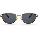 Toz Vintage Omset Siyah Altın Metal Sap Yuvarlak Unisex UV400 Vintage Retro Güneş Gözlüğü