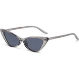 Toz Vintage Orizo Gri Kemik Çerçeve Füme Cam Cat Eye Vintage Retro Güneş Gözlüğü