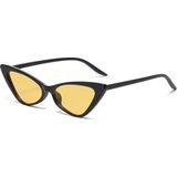 Toz Vintage Orizo Sarı Cam Beyaz Kemik Çerçeve Cat Eye Vintage Retro Güneş Gözlüğü