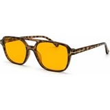 Toz Vintage Parento Turuncu Cam Leopar Desenli Pilot Vintage Retro Unisex Güneş Gözlüğü