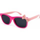 Toz Vintage Pona Pembe Çerçeve Rose Sap Fiyonk Detaylı Çocuk Güneş Gözlüğü