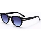 Toz Vintage Purzen Mavi Cam Siyah Yuvarlak Kemik Unisex UV400 Vintage Retro Güneş Gözlüğü