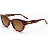 Toz Vintage Ralset Leopar Desenli Retro Kedi Gözü Kemik Unisex UV400 Vintage Retro Güneş Gözlüğü - Çok Renkli