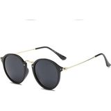 Toz Vintage Siyah Yuvarlak Lentes De Sol Vintage&retro Güneş Gözlüğü - Bakır - Siyah