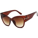 Toz Vintage Striped Vintage & Retro Güneş Gözlüğü - Kahverengi