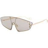 Toz Vintage Szenya Açık Füme Cam Gold Çerçeve Vintage Retro Güneş Gözlüğü - Gri