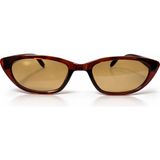 Toz Vintage Thin Kahverengi Vintage Retro Güneş Gözlüğü - Dama Degrade