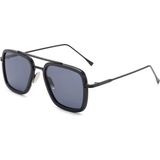 Toz Vintage Tony Retro Siyah Güneş Gözlüğü - Gümüş - Yeşil
