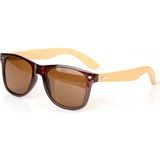 Toz Vintage Wood Vintage & Retro Güneş Gözlüğü - Açik Kahve