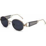 Toz Vintage Yeloria Gri Detaylı Gold Metal Vintage Retro Güneş Gözlüğü UV400