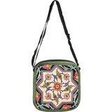 Toz Vintage Yeşil Desenli Vintage Retro Omuz Çantası - 35 x 35
