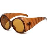 Toz Vintage Zariel Kahverengi Oval Oversize Çerçeve Vintage Retro Unisex Güneş Gözlüğü
