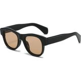 Toz Vintage Zileya Siyah Çerçeve Kahverengi Cam Vintage & Retro Unisex Güneş Gözlüğü - Çok Renkli