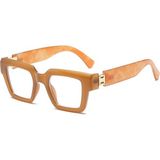 Toz Vintage Zolune Kahverengi Kemik Çerçeve Mavi Işık Korumalı Vintage Retro Unisex Gözlük