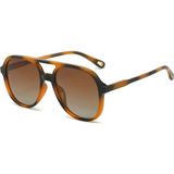 Toz Vintage Zoreya Leopar Desenli Kahverengi Cam Vintage & Retro Unisex Güneş Gözlüğü