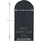 Tozlu Pazar (10 Adet) Abiye Elbise Kılıf Gamboç 60X160 Siyah Tela Nonvoven Uzun Boy