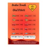TOZLU RAF 283 Adet Kişiye Özel Araba Temalı Okul Etiketi