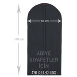 Tozlupazar 10 Adet Abiye Elbise Kılıf Gamboç 60x160 Siyah Tela Nonvoven Uzun Boy