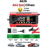 tp Buğz 12V 8A Akıllı Akü Şarj Cihazı 12V 8A LCD Ekranlı Pulse Repair Otomatik Akü Şarj & Desülfatör