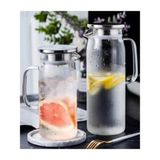 Tp Buğz 1500 ml Borosilikat Cam Su Sürahisi - Metal Kapaklı ve Isıya Dayanıklı