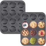 Tp Buğz 2'li Set Muffin Kalıbı 12LI Fırın Mini Kek Browni Kekstra Kalıbı Cupcake Ülü