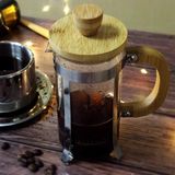 Tp Buğz Ahşap Detaylı 350 ml Cam French Press