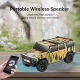 tp Buğz Bluetooth Hoparlör Jeep Araba Tasarımlı Haki Renk 8 Watt Tws Müzik Çalar Fm Radyo USB Sd Kart