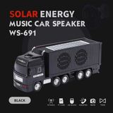 tp Buğz Bluetooth Hoparlör Siyah Güneş Enerjili Kamyon Tır Araba 10 Watt Tws Fm Radyo USB Sd Kart