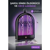 tp Buğz Dekoratif Mor Işıklı Sinek Savar Lamba Şarjlı Sivrisinek Tuzağı Ev Tipi Kullanım