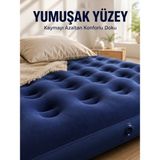 Tp Buğz Dış Mekan Şişme Yatak Çift Kişilik Flokeli Yüzey Konforlu Kullanım