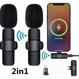 tp Buğz iPhone ve Type C Girişli Cihazlar Için Ikili Kablosuz Yaka Mikrofonu, Sosyal Medya ve Video Kaydı