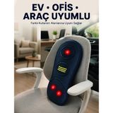 tp Buğz Isıtmalı Bel Masaj Minderi Ev Ofis Araç Uyumlu Titreşimli Destek