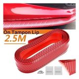 Tp Buğz Kırmızı Renkli 2,5 Metre Araba Oto Ön Tampon Koruyucu Kauçuk Pratik Tampon Şerit Bant Döşeme