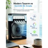 tp Buğz Masaüstü Püskürtmeli Serinletici Fan 5 Sisleme, 3 Fan Hızı, 7 Renk Ambiyans Işığı
