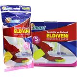 tp Buğz S Beden Temizlik ve Bulaşık Eldiveni - Doğal Pamuk Astarlı - Plastik