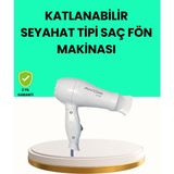 Tp Katlanabilir Seyahat Tipi Saç Kurutma Makinesi Çift Kademeli Ayar - Lisinya