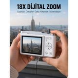 tp Kompakt Dijital Fotoğraf Makinesi Beyaz 18X Dijital Zoom Destekli - Lisinya