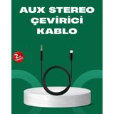 Tp Lightning To 3.5mm Aux Ses Dönüştürücü Kablo 1 Metre Stereo Uyumlu ( Lisinya )