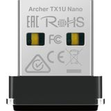 TP-Link Archer TX1U Nano; AX300 Mbps, Nano , Tak Çalıştır, Linux Windows(11/10/7) Destekli, Wi-Fi 6 USB Adap - Standart