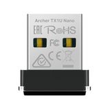 TP-Link Archer TX1U Nano; AX300 Mbps, Nano Tasarım, Tak ve Çalıştır, Linux ve Windows(11/10/7) Destekli, Wi-Fi 6 USB Adaptör