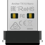 TP-Link Archer TX1U Nano | Wi-Fi 6 USB Adaptör | AX300 Mbps | Nano Boyut | MU-MIMO | AP Modu | Kolay Kurulum | Windows & Linux Uyumlu | Seyahat ve Uzaktan Çalışma İçin İdeal