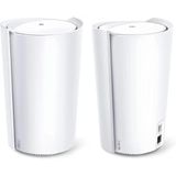 Tp-Link AX6600 Deco Üç Bantlı Wi-Fi 6 Ağ Sistemi (Deco X90) - 6000 Metrekareye Kadar Alanı Kapsar, Yönlendiricilerin ve Genişleticilerin Yerine Geçer, Yapay Zeka Tahrikli ve Akıllı Antenler, 2-P...