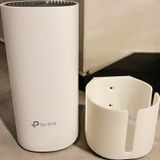 TP-Link Deco M4 ve E4 Uyumlu Duvar Askı Standı - Beyaz Mesh WiFi Montaj Aparatı