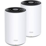 Tp-Link Deco Tri Band Mesh Wifi 6 Sistemi(Deco X68) - 5500 Metrekareye Kadar Alanı Kapsar. Ft.tüm Ev Kapsamı, Kablosuz Yönlendiricilerin ve Genişleticilerin Yerini Alır, 2'li Paket