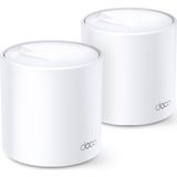 TP-Link Deco X20(2-pack), AX1800 Mbps, 1 GHz CPU, Yapay Zeka Desteği, Gigabit Portları, 150 Cihaza Kadar Bağlantı, 370 m²'ye Kadar Kapsama, Mobil Uygulama ile Kolay Kurulum, Wi-Fi 6 Mesh Sistemi
