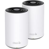 TP-Link Deco XE75(2-pack), AXE5400, 6GHZ ve 160MHZ, WPA3 Koruması, Gigabit Portları, 200 Cihaza Kadar Bağlanılabilirlik, 500 m²'ye kadar kapsama, Yapay Zeka Desteği, Tri-Band Wi-Fi 6E Mesh Sistemi